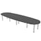 Skutchi Designs 45 in W, 144 in L, 29 in H, Engineered Wood Top, Grey HAR-BOVL-46143-PT-AN - alternate 1